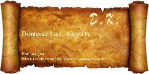 Domoszlai Kevin névjegykártya